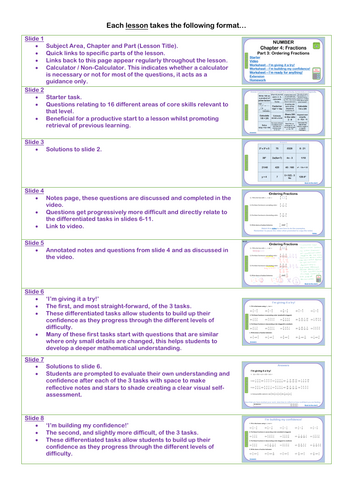LESSON & WORKSHEET FORMAT