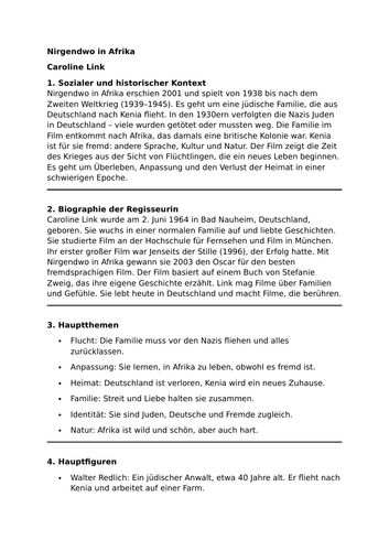 Nirgendwo in Afrika - Essential Guide