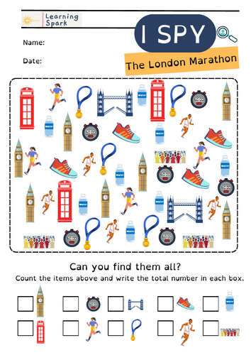 I Spy Activity London Marathon