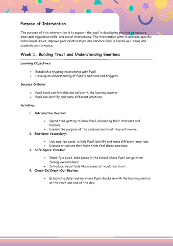 Building Positive Behaviours and Emotional Resilience: A 4-Week Intervention for LKS2
