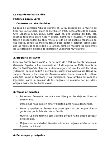La casa de Bernarda Alba - Federico García Lorca - Essential Guide