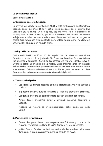 La sombra del viento - Carlos Ruiz Zafón - Essential Guide