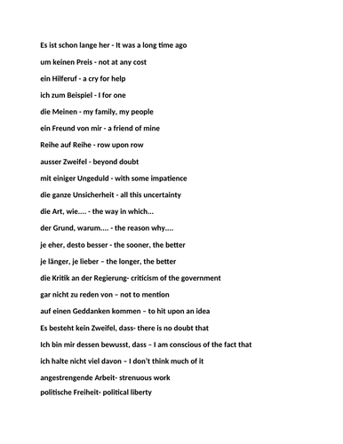 A LEVEL GERMAN: attaining A* by using sophisticated phrases/ clauses