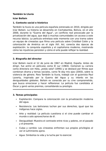 También la Lluvia - Icíar Bollaín - Essential Guide