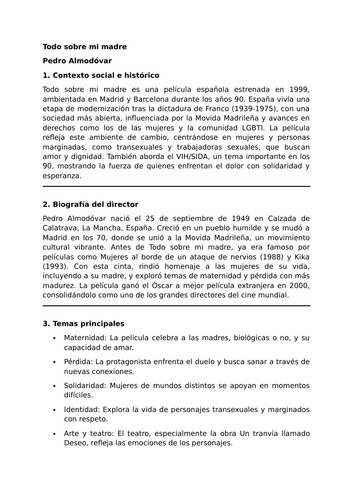 Todo sobre mi madre - Pedro Almodóvar - Essential Guide