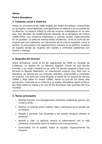 Volver - Pedro Almodóvar - Essential Guide