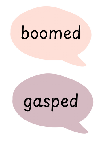 Words instead of said