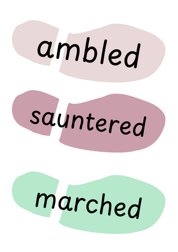 Words instead of walked