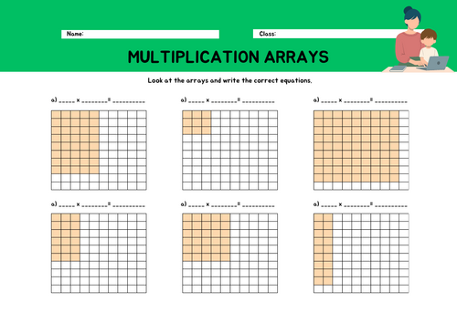 math 3rd Grade Multiples Arrays Worksheet