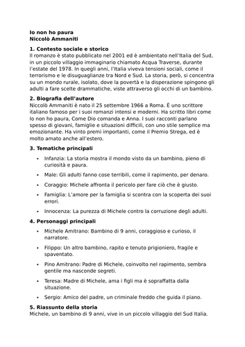 Io non ho paura - Niccolò Ammaniti - Essential Guide