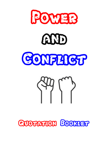 Power and Conflict Quotation Revision Booklet