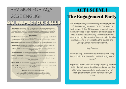 An Inspector Calls Flashcards