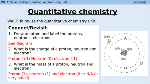 Quantitaive chemistry revision powerpoint