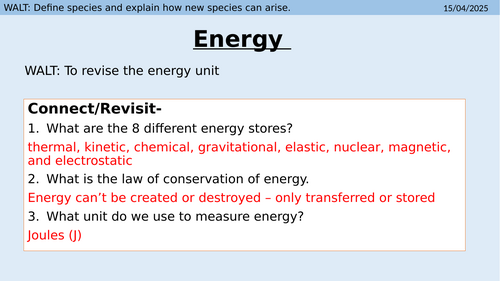 Energy revision powerpoint