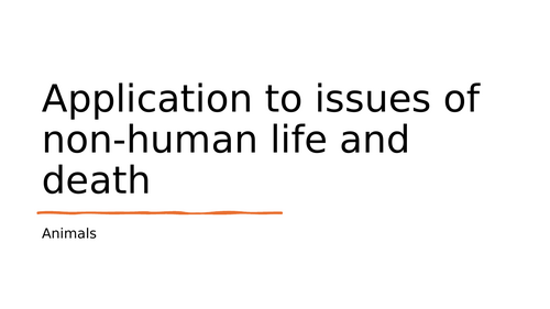 AQA Applied Ethics - Animal Rights