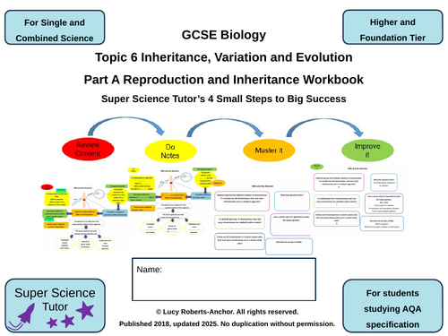 GCSE AQA Biology Topic 6A Inheritance 4-Steps Revision