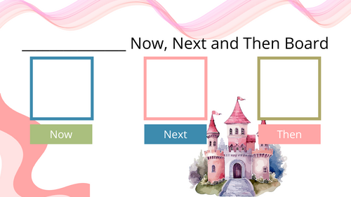 Now, Next, Then Board - Fairytale theme
