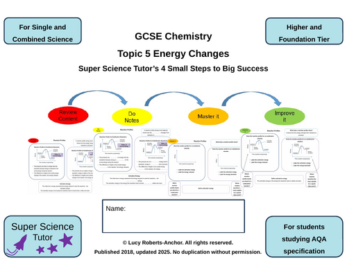GCSE AQA Chemistry Topic 5 Energy Changes 4-Steps Revision and Exam Preparation