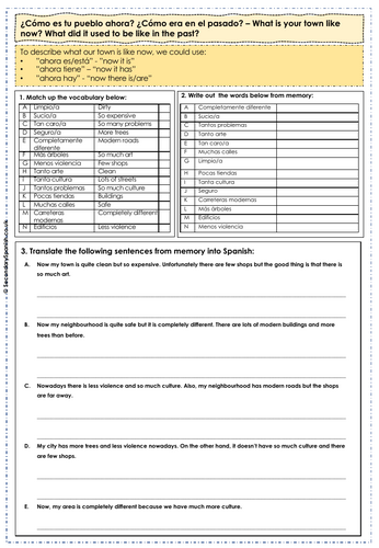 AQA GCSE: Neighourhood - Medellín ahora y antes