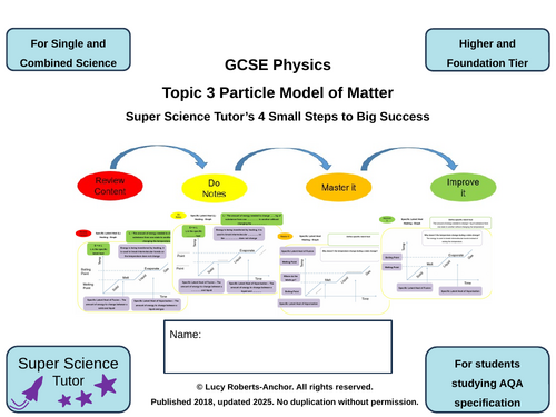 GCSE AQA Physics Topic 3 Particle Model of Matter 4-Steps Revision and Exam Preparation
