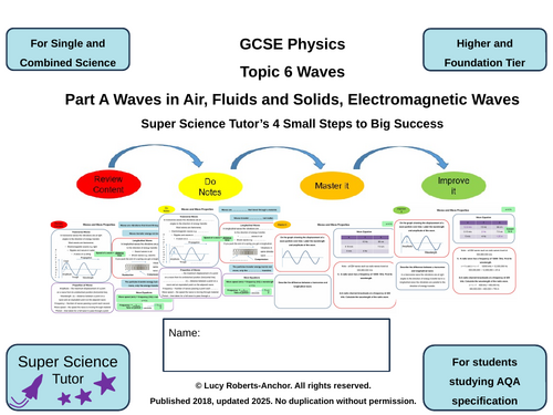 GCSE AQA Physics Topic 6A Waves 4-Steps Revision and Exam Preparation