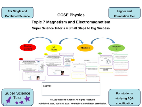 GCSE AQA Physics Topic 7 Magnetism and Electromagnetism 4-Steps Revision and Exam Preparation