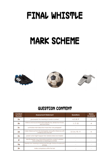 Final Whistle – KS2 Reading Text & Mini Test