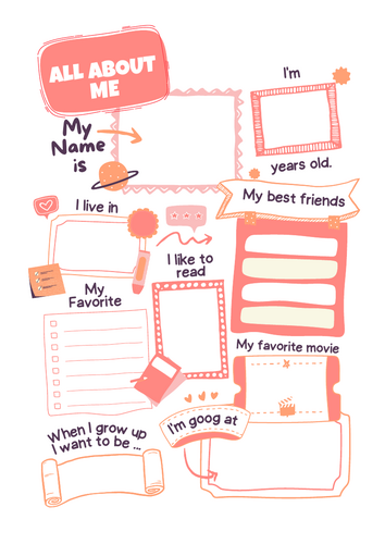 All About Me Worksheet