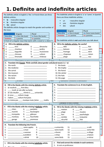 French grammar practice GCSE