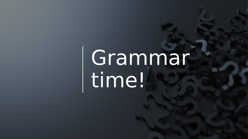 Grammar warm up tasks