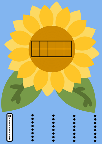 Sunflower number formation and counting activity