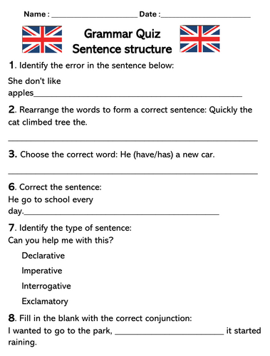 Sentence structure
