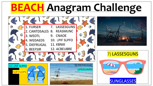 The BEACH Anagram Challenge!