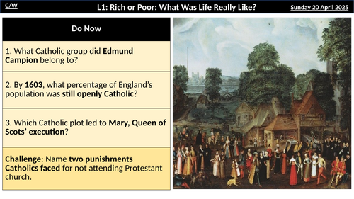 L1 – Rich or Poor: What Was Life Really Like?