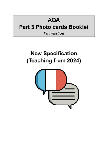 French - Photocards Task (Foundation- Teaching from 2024)