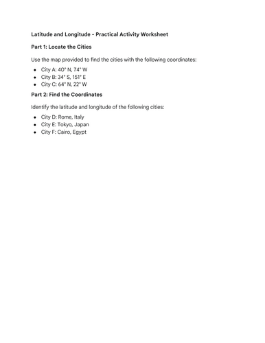 Latitude & Longitude (Edexcel GCSE Astronomy)