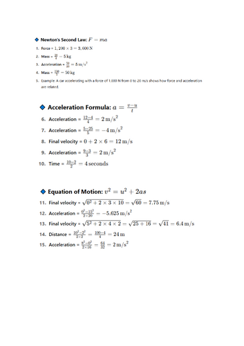Forces revision questions- Free