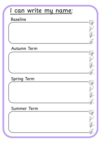 Name Writing Progression Tracker