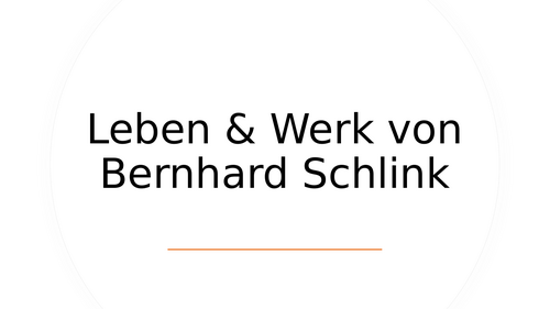 Der Vorleser German A-Level Bundle with 10 Lessons, additional resources and SoW