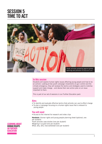 SESSION 5: TIME TO ACT