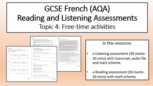 Assessments- Topic4: Free-time activities- GCSE French