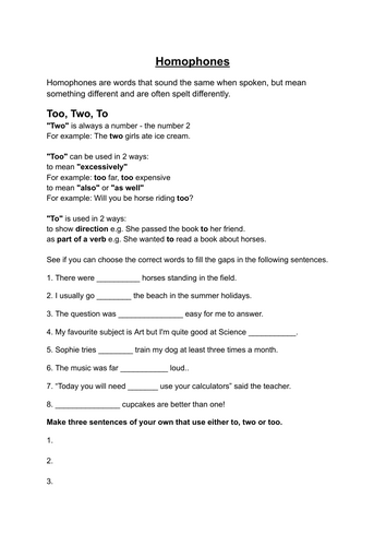 What Are Homophones?