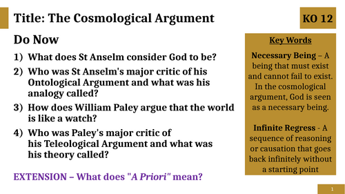 The Cosmological Argument
