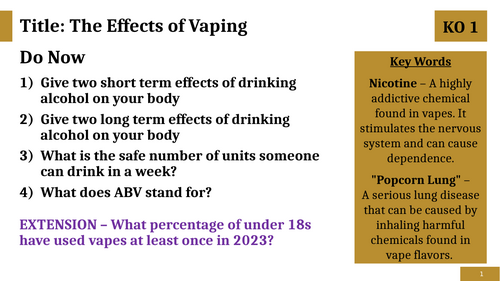 The Effects of Vaping