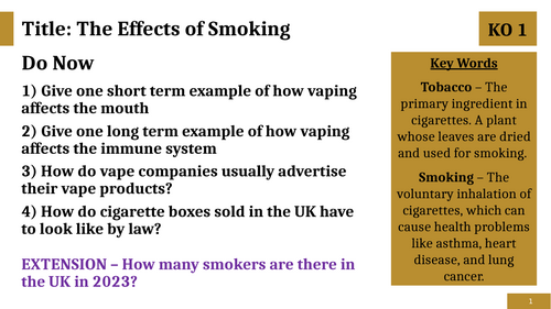 The Effects of Smoking