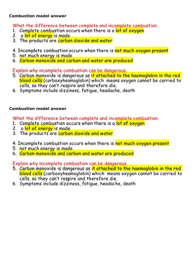 combustion ppt , ws & answers