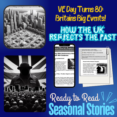 VE Day 80th Anniversary: How the UK Will Reflect this Day! Kids Article Pack & Freebie Worksheet!