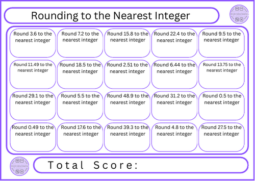 Rounding to the Nearest Integer - 20 Questions