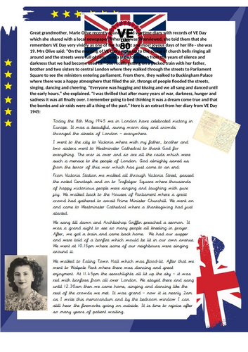 VE Day - Year 6 Reading SATs