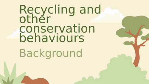 OCR Psychology: Recycling